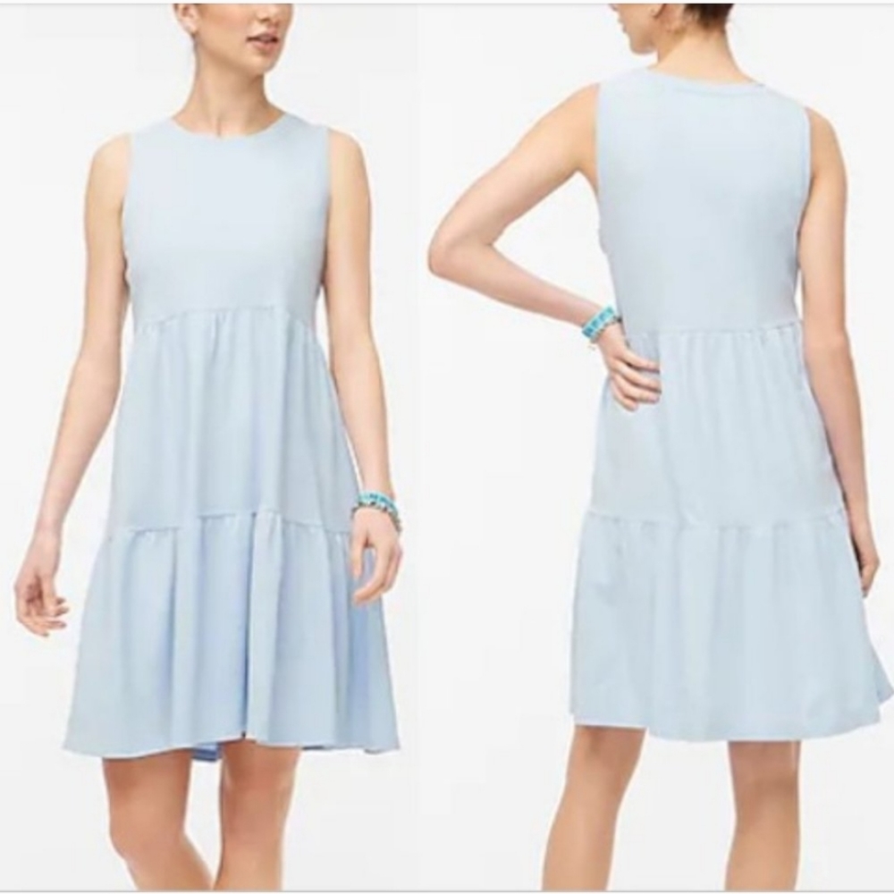 J. Crew Sleeveless Knit tiered mini